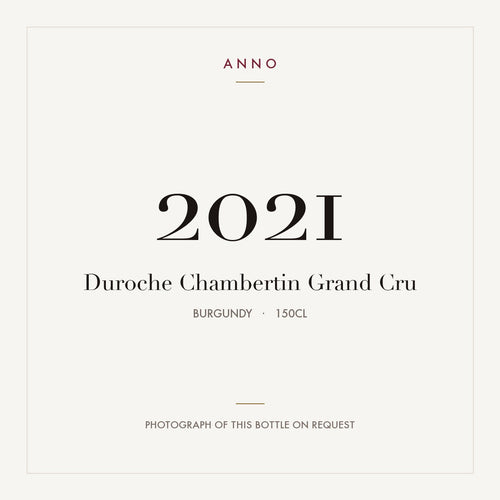 Duroche Chambertin Grand Cru 2021 1,5l — ANNO-årgangskort; foto af den faktiske flaske på forespørgsel