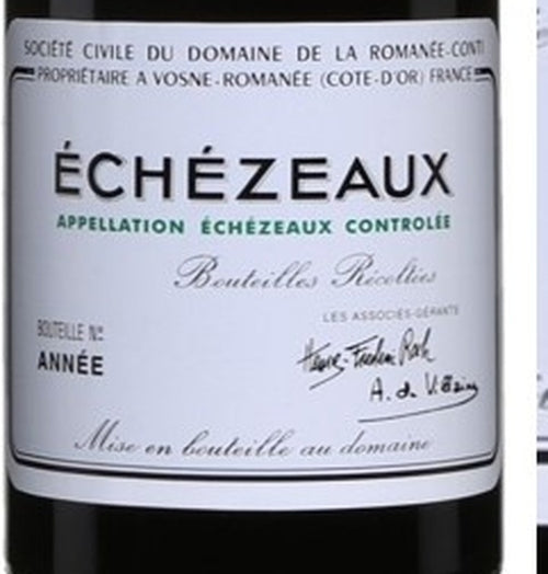 Domaine de la Romanee-Conti Echezeaux Grand Cru 2001 AOC 0,75l from Burgundy — ANNO vintage card; photograph of the actual bottle available on request
