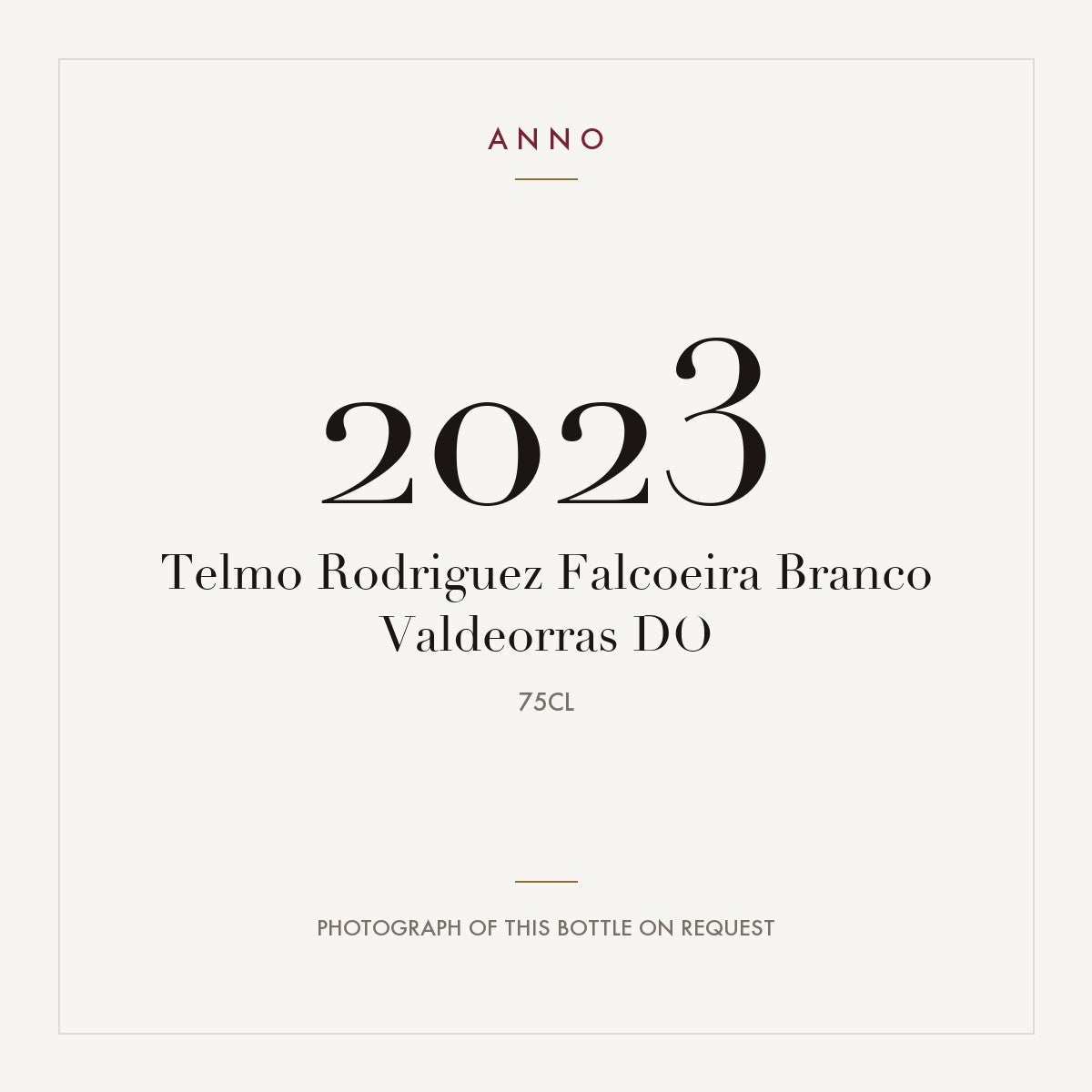 Telmo Rodriguez Falcoeira Branco 2023 0,75l — ANNO vintage card; photograph of the actual bottle available on request