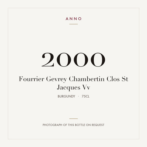 Fourrier Gevrey Chambertin Clos St Jacques Vv 2000 0,75l — ANNO vintage card; photograph of the actual bottle available on request