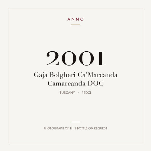Gaja Bolgheri Ca'Marcanda Camarcanda 2001 DOC 1,5l, 托斯卡尼 — ANNO 年份卡;實際酒瓶照片可應要求提供