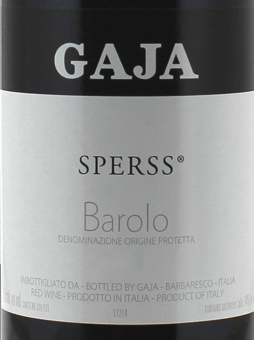 Gaja Barolo Sperss 2019 DOCG 1,5l — wijnetiket, illustratieve afbeelding