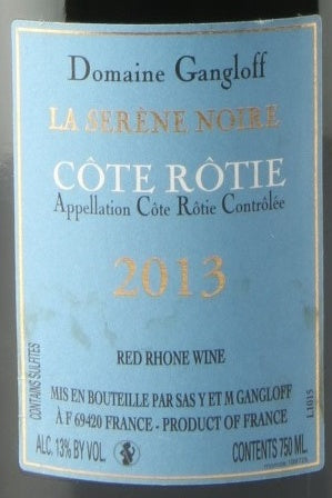 Gangloff Mathilde et Yves La Sereine Noire 2013 0,75l — wine label