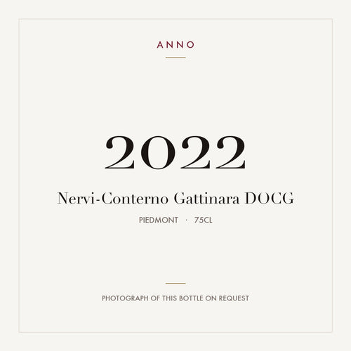 Nervi-Conterno Gattinara 2022 DOCG 0,75l from Piedmont — ANNO vintage card; photograph of the actual bottle available on request