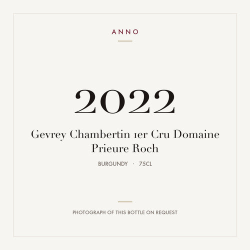 Domaine Prieure Roch Gevrey-Chambertin Premier Cru 2022 AOC 0,75l — ANNO-årgangskort; foto af den faktiske flaske på forespørgsel