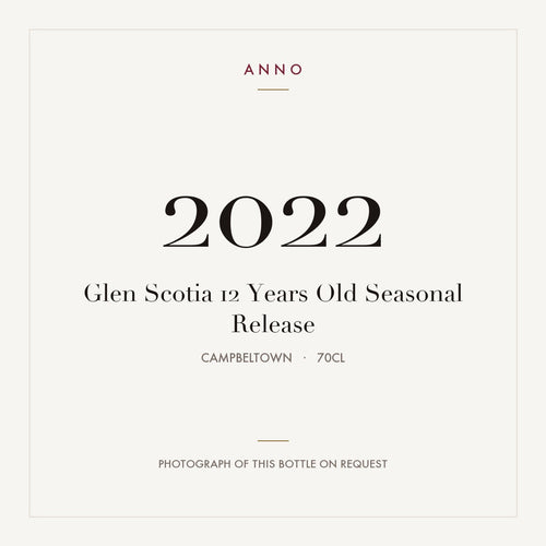 Glen Scotia 12 Years Old Seasonal Release 2022 0,7l from Campbeltown — ANNO vintage card; photograph of the actual bottle available on request