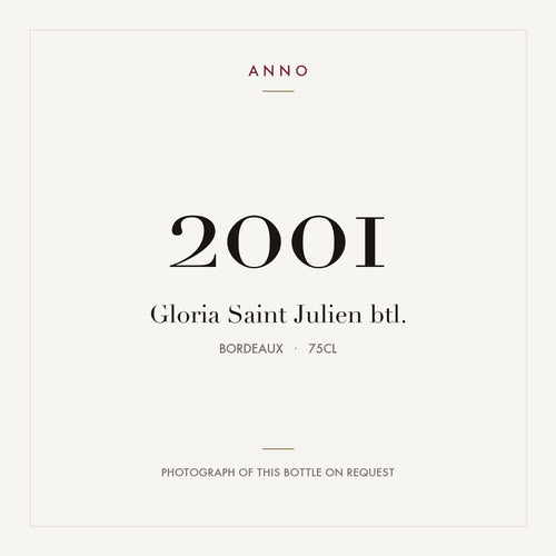 Chateau Gloria Saint-Julien 2001 AOC 0,75l — wine label, illustrative image