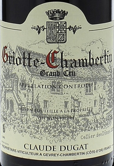 Domaine Dugat Claude Griotte-Chambertin Grand Cru 2021 AOC 0,75l — wine label, illustrative image