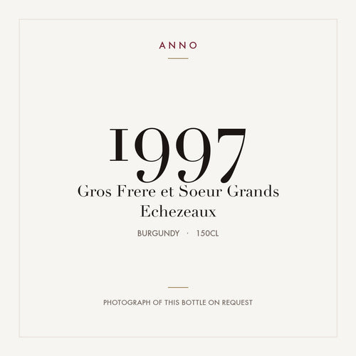 Gros Frere et Soeur Grands Echezeaux 1997 1,5l — ANNO vintage card; photograph of the actual bottle available on request