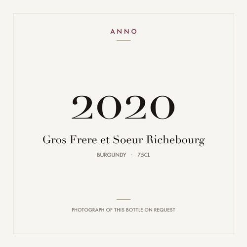 Gros Frere et Soeur Richebourg 2020 0,75l — ANNOヴィンテージカード。実際のボトルの写真はご要望に応じてご用意します