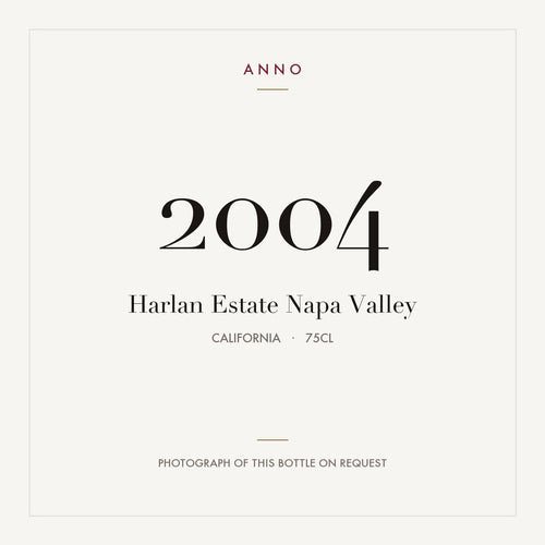 Harlan Estate Napa Valley 2004 0,75l, California — card dell'annata ANNO; foto della bottiglia reale disponibile su richiesta