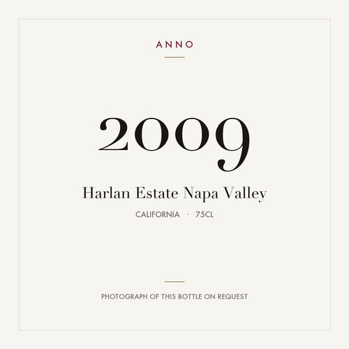 Harlan Estate Napa Valley 2009 0,75l, California — card dell'annata ANNO; foto della bottiglia reale disponibile su richiesta