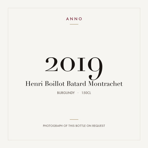 Henri Boillot Batard Montrachet 2019 1,5l — ANNOヴィンテージカード。実際のボトルの写真はご要望に応じてご用意します