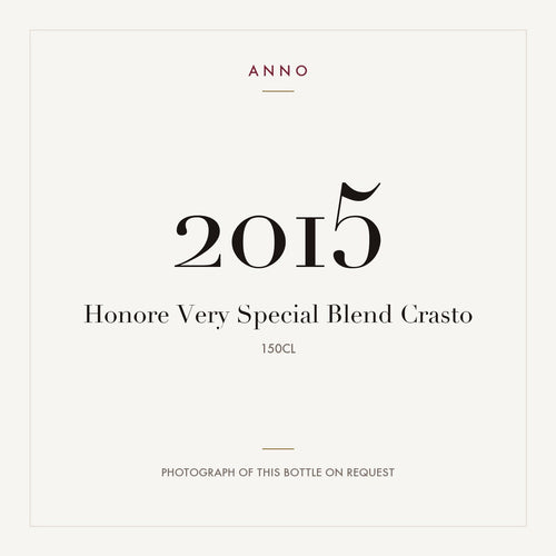 Crasto Honore Very Special Blend 2015 1,5l — tarjeta de añada ANNO; foto de la botella real disponible bajo petición