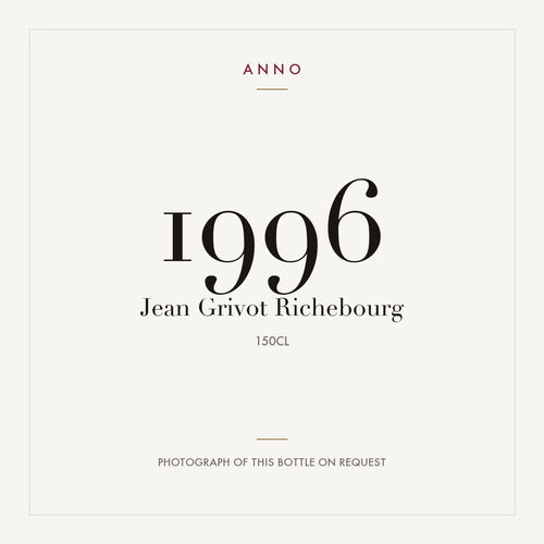Jean Grivot Richebourg Grand Cru 1996 AOC 1,5l — tarjeta de añada ANNO; foto de la botella real disponible bajo petición