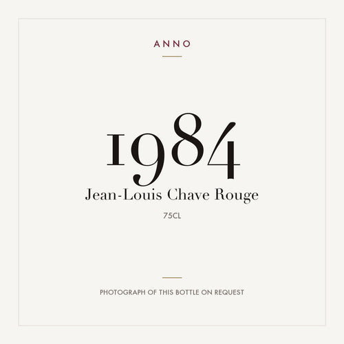 Jean-Louis Chave Rouge 1984 0,75l — ANNO vintage card; photograph of the actual bottle available on request