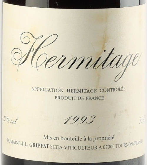 Jean Louis Grippat Hermitage Rouge 1993 0,75l — wine label