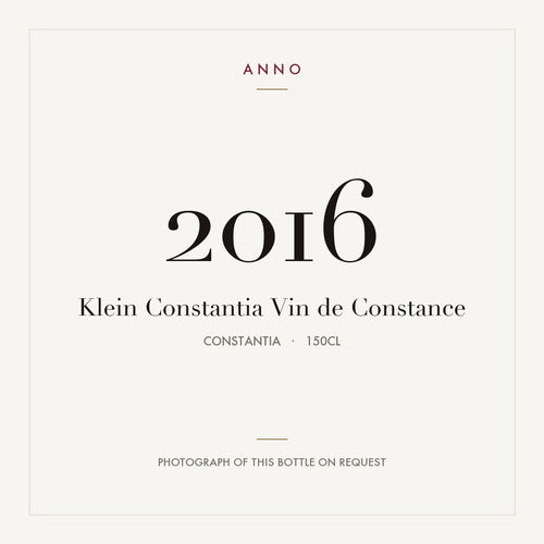 Klein Constantia Vin de Constance 2016 1,5l, 康斯坦提亞 — ANNO 年份卡;實際酒瓶照片可應要求提供