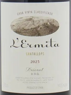 Alvaro Palacios L'Ermita Priorat 2023 DOCa 0,75l — etiqueta del vino