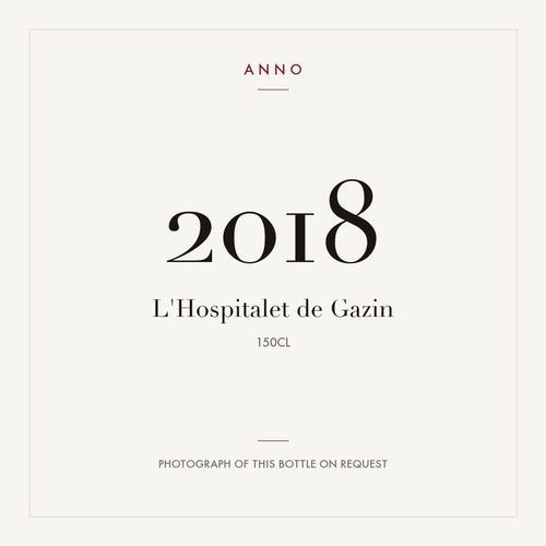 L'Hospitalet de Gazin Pomerol 2018 AOC 1,5l — ANNO vintage card; photograph of the actual bottle available on request