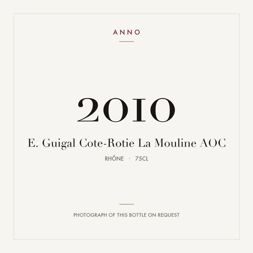 E. Guigal Cote-Rotie La Mouline 2010 AOC 0,75l — wijnetiket, illustratieve afbeelding