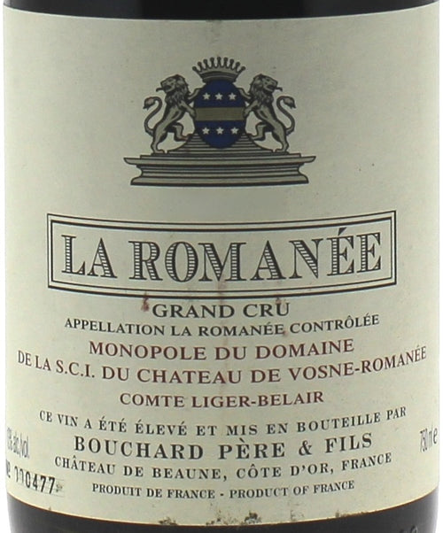 Bouchard Pere et Fils La Romanee Grand Cru 1982 AOC 0,75l — wine label, illustrative image