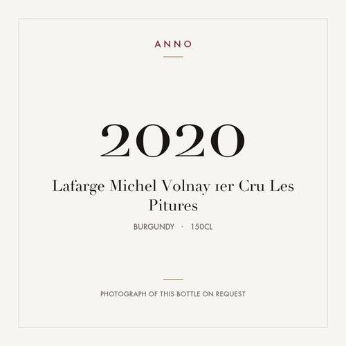 Lafarge Michel Volnay 1er Cru Les Pitures 2020 1,5l, Burgund — ANNO-Jahrgangskarte; Foto der tatsächlichen Flasche auf Anfrage