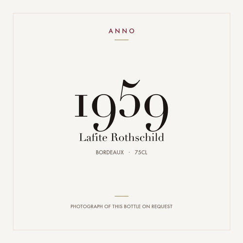 Lafite Rothschild 1959 0,75l — ANNO vintage card; photograph of the actual bottle available on request