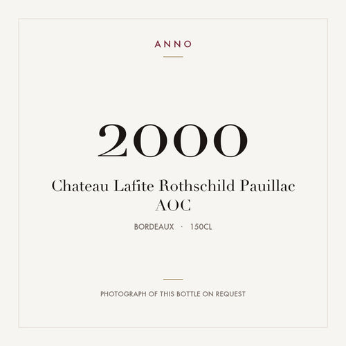 Chateau Lafite Rothschild Pauillac 2000 AOC 1,5l from Bordeaux — ANNO vintage card; photograph of the actual bottle available on request
