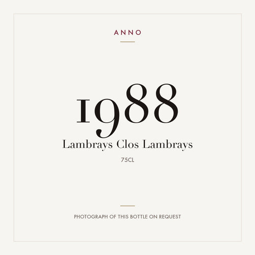 Domaine des Lambrays Clos des Lambrays Grand Cru 1988 AOC 0,75l — ANNO-Jahrgangskarte; Foto der tatsächlichen Flasche auf Anfrage