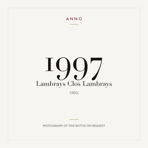 Domaine des Lambrays Clos des Lambrays Grand Cru 1997 AOC 1,5l — carte millésime ANNO ; photo de la bouteille réelle disponible sur demande