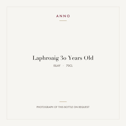 Laphroaig 30 Years Old 2024 0,7l from Islay — ANNO vintage card; photograph of the actual bottle available on request