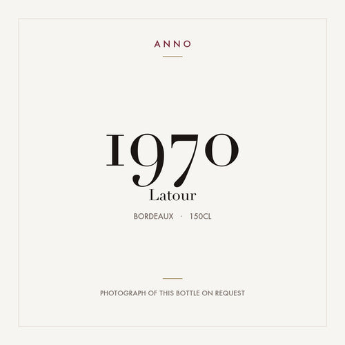 Latour 1970 1,5l — ANNO vintage card; photograph of the actual bottle available on request