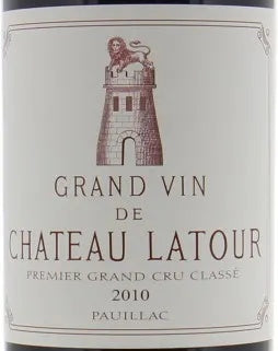 Chateau Latour Pauillac 2010 AOC 0,75l — wine label, illustrative image