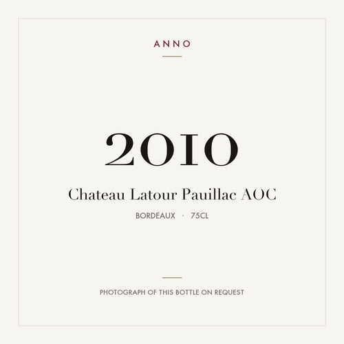 Chateau Latour Pauillac 2010 AOC — Weinetikett