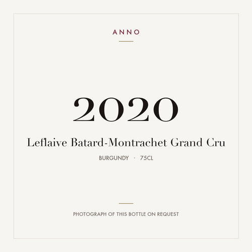Leflaive Batard-Montrachet Grand Cru 2020 0,75l from Burgundy — ANNO vintage card; photograph of the actual bottle available on request