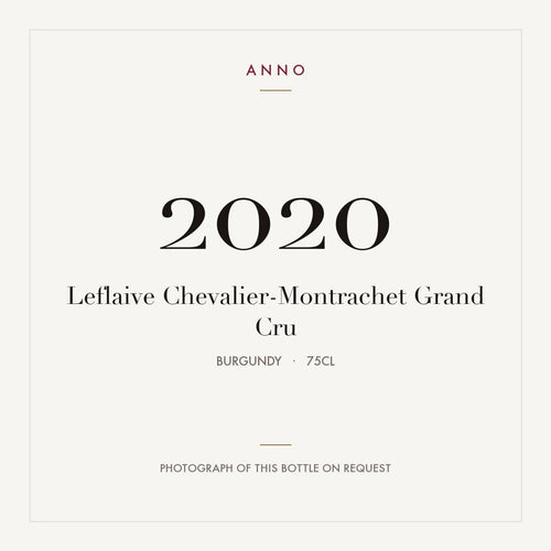 Leflaive Chevalier-Montrachet Grand Cru 2020 0,75l from Burgundy — ANNO vintage card; photograph of the actual bottle available on request