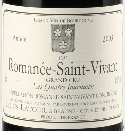 Louis Latour Cuvee les Quatre Journaux 2005 0,75l — etichetta del vino