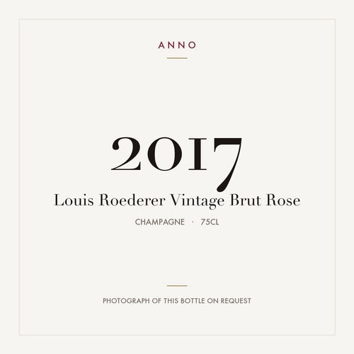 Louis Roederer Vintage Brut Rose 2017 0,75l — ANNOヴィンテージカード。実際のボトルの写真はご要望に応じてご用意します