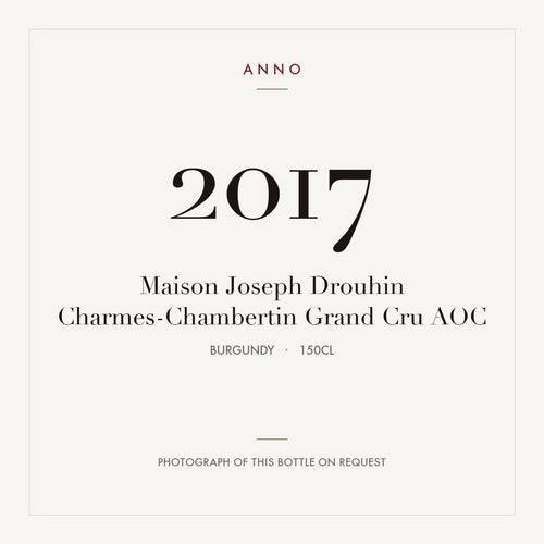 Maison Joseph Drouhin Charmes-Chambertin Grand Cru 2017 AOC 1,5l from Burgundy — ANNO vintage card; photograph of the actual bottle available on request