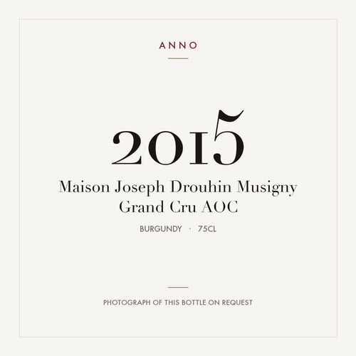 Maison Joseph Drouhin Musigny Grand Cru 2015 AOC 0,75l from Burgundy — ANNO vintage card; photograph of the actual bottle available on request