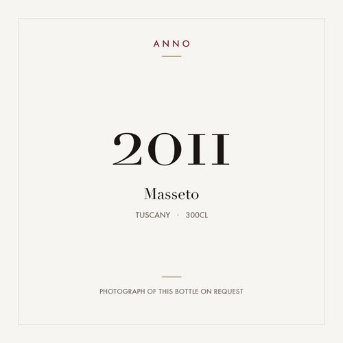 Masseto 2011 3l — card dell'annata ANNO; foto della bottiglia reale disponibile su richiesta