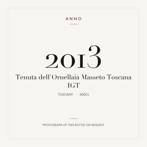 Tenuta dell'Ornellaia Masseto Toscana 2013 IGT 6l, 托斯卡尼 — ANNO 年份卡;實際酒瓶照片可應要求提供