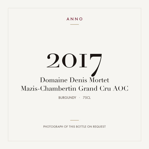 Domaine Denis Mortet Mazis-Chambertin Grand Cru 2017 AOC 0,75l, 勃根地 — ANNO 年份卡;實際酒瓶照片可應要求提供