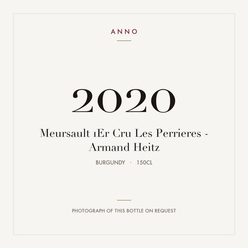 Armand Heitz Meursault Premier Cru Les Perrieres 2020 AOC 1,5l — card dell'annata ANNO; foto della bottiglia reale disponibile su richiesta