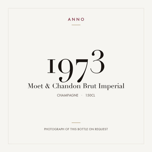 Moet & Chandon Brut Imperial 1973 1,5l — ANNO vintage card; photograph of the actual bottle available on request