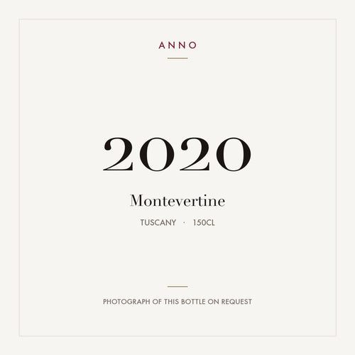 Montevertine 2020 1,5l — ANNO-jaargangkaart; foto van de echte fles op aanvraag