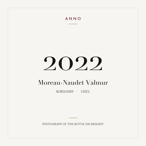 Moreau-Naudet Chablis Grand Cru Valmur 2022 AOC 1,5l — ANNO-årgangskort; foto af den faktiske flaske på forespørgsel