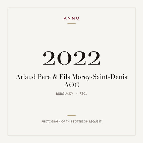 Arlaud Pere & Fils Morey-Saint-Denis 2022 AOC 0,75l from Burgundy — ANNO vintage card; photograph of the actual bottle available on request