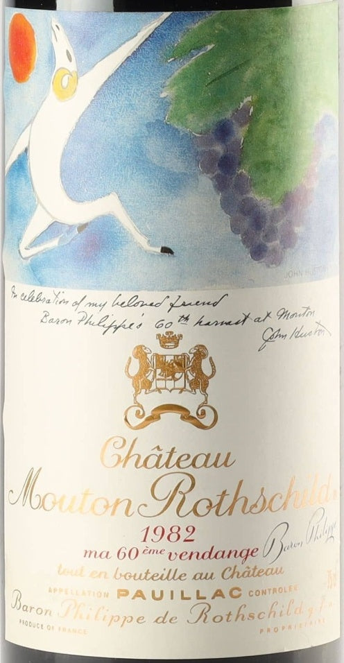 Chateau Mouton Rothschild Pauillac 1982 AOC — etiqueta del vino